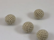 Hand-Knit 4 Balls for Cups & Balls 3/4" solid color