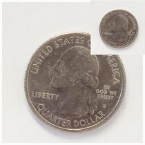 Double Sided Coin Quarter - Heads
