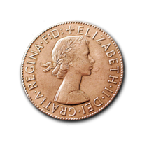 English Penny dated 1967