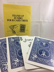 Stand-Up Jumbo Four Card Trick