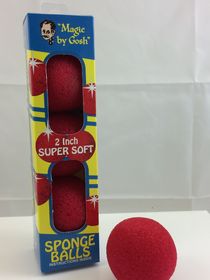 Sponge Balls 2inch super soft Red by Gosh