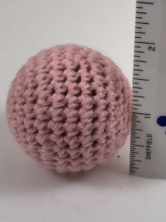 1 1:2 inch plain solid Final Ball for Mini Chop Cup.Pink.2w.ruler.jpeg