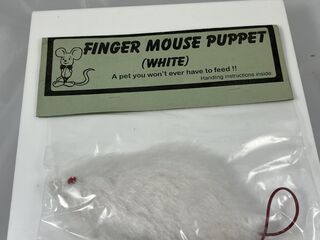 Finger Mouse Puppet.white.2