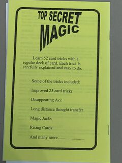 Top Secret; A Full Deck of Card Tricks Booklet By Eddy Wade.back.jpeg